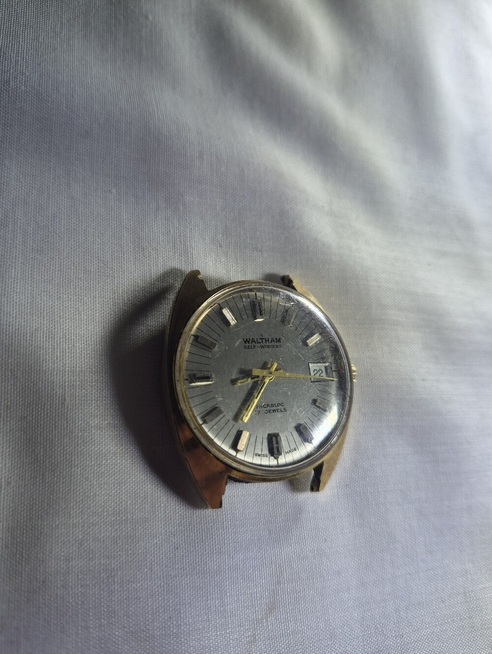 Vintage Waltham Automatic Watch Head - Swiss Made 17 Jewels (As-Is)